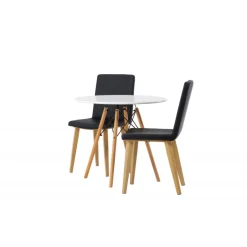 Rundt Spisebordssæt Danburi med Today stole - Sort og Hvid