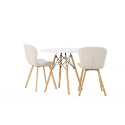 Rundt Spisebordssæt Danburi med stole Lilja