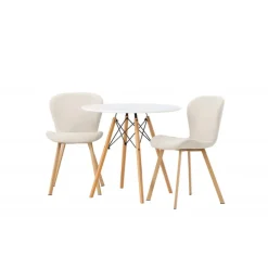 Rundt Spisebordssæt Danburi med stole Lilja