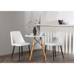 Rundt Spisebordssæt Danburi med stole Night - Hvid