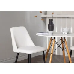 Rundt Spisebordssæt Danburi med stole Night - Hvid