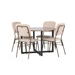 Rundt Spisebordssæt Durango med stole Seda