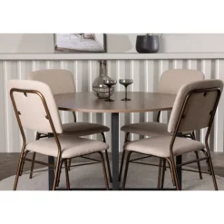 Rundt Spisebordssæt Durango med stole Seda