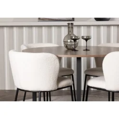 Rundt Spisebordssæt Durango med stole Edina