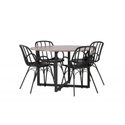 Rundt Spisebordssæt Durango med stole Dyron