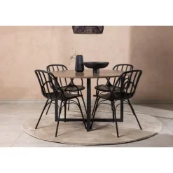 Rundt Spisebordssæt Durango med stole Dyron