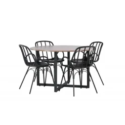 Rundt Spisebordssæt Durango med stole Dyron