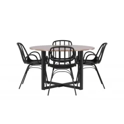 Rundt Spisebordssæt Durango med stole Dyron