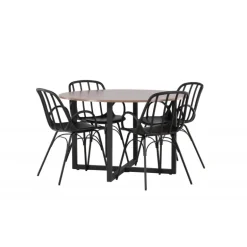 Rundt Spisebordssæt Durango med stole Dyron