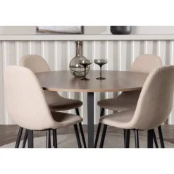 Rundt Spisebordssæt Durango med stole Polar