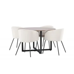 Rundt Spisebordssæt Durango med stole Berit