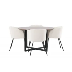 Rundt Spisebordssæt Durango med stole Berit