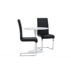 Rundt Spisebordssæt Hamden med 2 stole Tempo