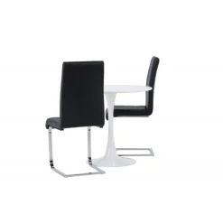 Rundt Spisebordssæt Hamden med 2 stole Tempo