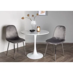 Rundt Spisebordssæt Hamden med 2 stole Eva