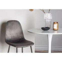 Rundt Spisebordssæt Hamden med 2 stole Eva