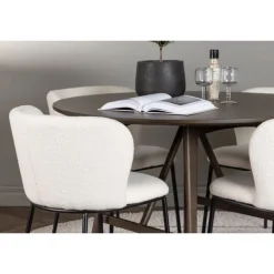 Rundt Spisebordssæt Kaseindon med stole Edina