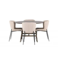 Rundt Spisebordssæt Kaseindon med Modesto stole