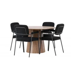 Rundt Spisebordssæt Lanzo med stole Yesterday