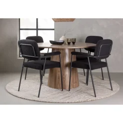 Rundt Spisebordssæt Lanzo med stole Yesterday