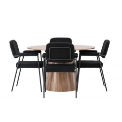 Rundt Spisebordssæt Lanzo med stole Yesterday