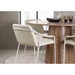 Rundt Spisebordssæt Lanzo med stole Tvist