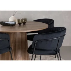 Rundt Spisebordssæt Lanzo med stole Selma