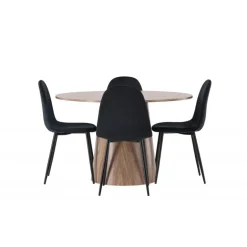 Rundt Spisebordssæt Lanzo med stole Polar