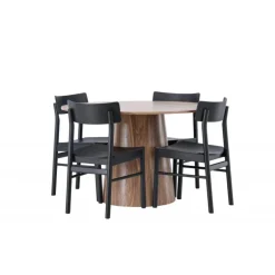 Rundt Spisebordssæt Lanzo med Montros stole