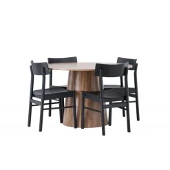 Rundt Spisebordssæt Lanzo med Montros stole