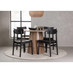 Rundt Spisebordssæt Lanzo med Montros stole