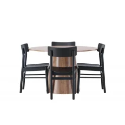 Rundt Spisebordssæt Lanzo med Montros stole