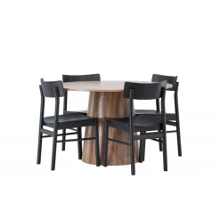 Rundt Spisebordssæt Lanzo med Montros stole