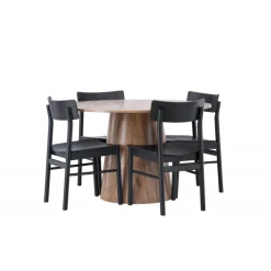 Rundt Spisebordssæt Lanzo med Montros stole