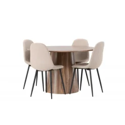 Rundt Spisebordssæt Lanzo med Polar stole