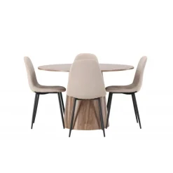 Rundt Spisebordssæt Lanzo med Polar stole