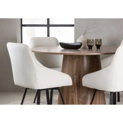 Rundt Spisebordssæt Lanzo med stole Rosie