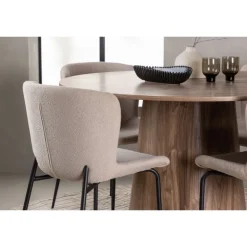 Rundt Spisebordssæt Lanzo med stole Modesto