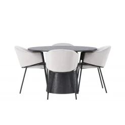 Rundt Spisebordssæt Lanzo med Evelina stole