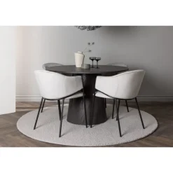 Rundt Spisebordssæt Lanzo med Evelina stole