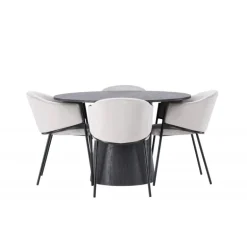 Rundt Spisebordssæt Lanzo med Evelina stole