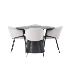Rundt Spisebordssæt Lanzo med Evelina stole