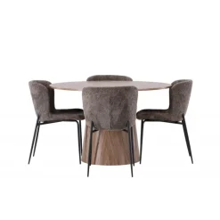 Rundt Spisebordssæt Lanzo med Modesto stole