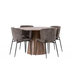Rundt Spisebordssæt Lanzo med Modesto stole