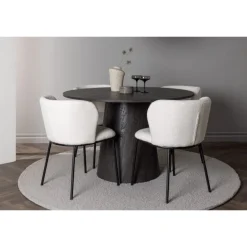 Rundt Spisebordssæt Lanzo med stole Edina