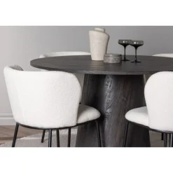 Rundt Spisebordssæt Lanzo med stole Edina