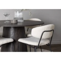 Rundt Spisebordssæt Lanzo med stole Chico