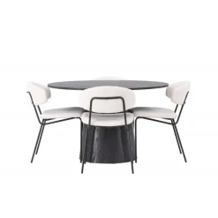 Rundt Spisebordssæt Lanzo med stole Chico