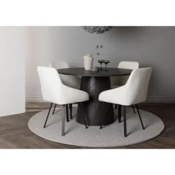 Rundt Spisebordssæt Lanzo med stole Rosie