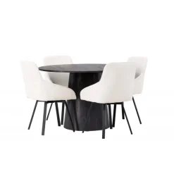 Rundt Spisebordssæt Lanzo med stole Rosie